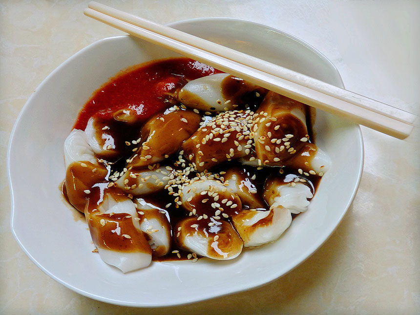 Cheong Fun in Sweet Sauce Street Food