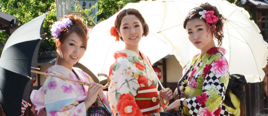 Authentic hair styling ｜Rent a kimono or yukata at Okamoto in